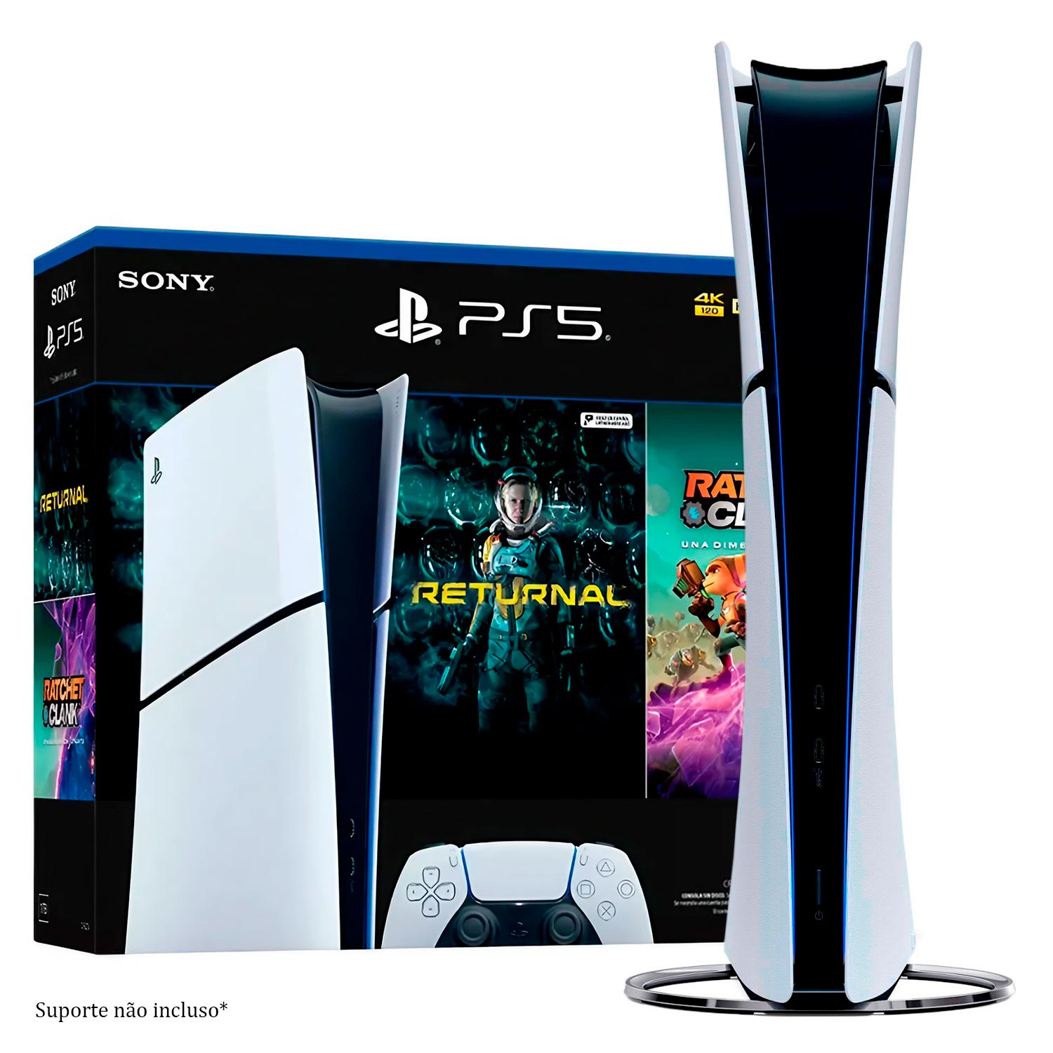 PS5 Slim Digital + 2 Jogos