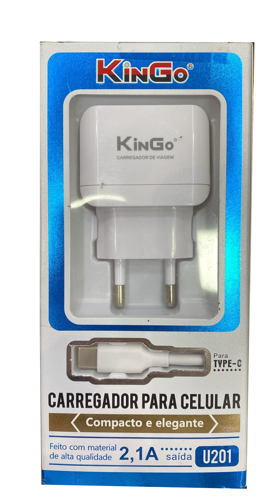 Carregador Kingo c/ Cabo Type - C 2.1A U201