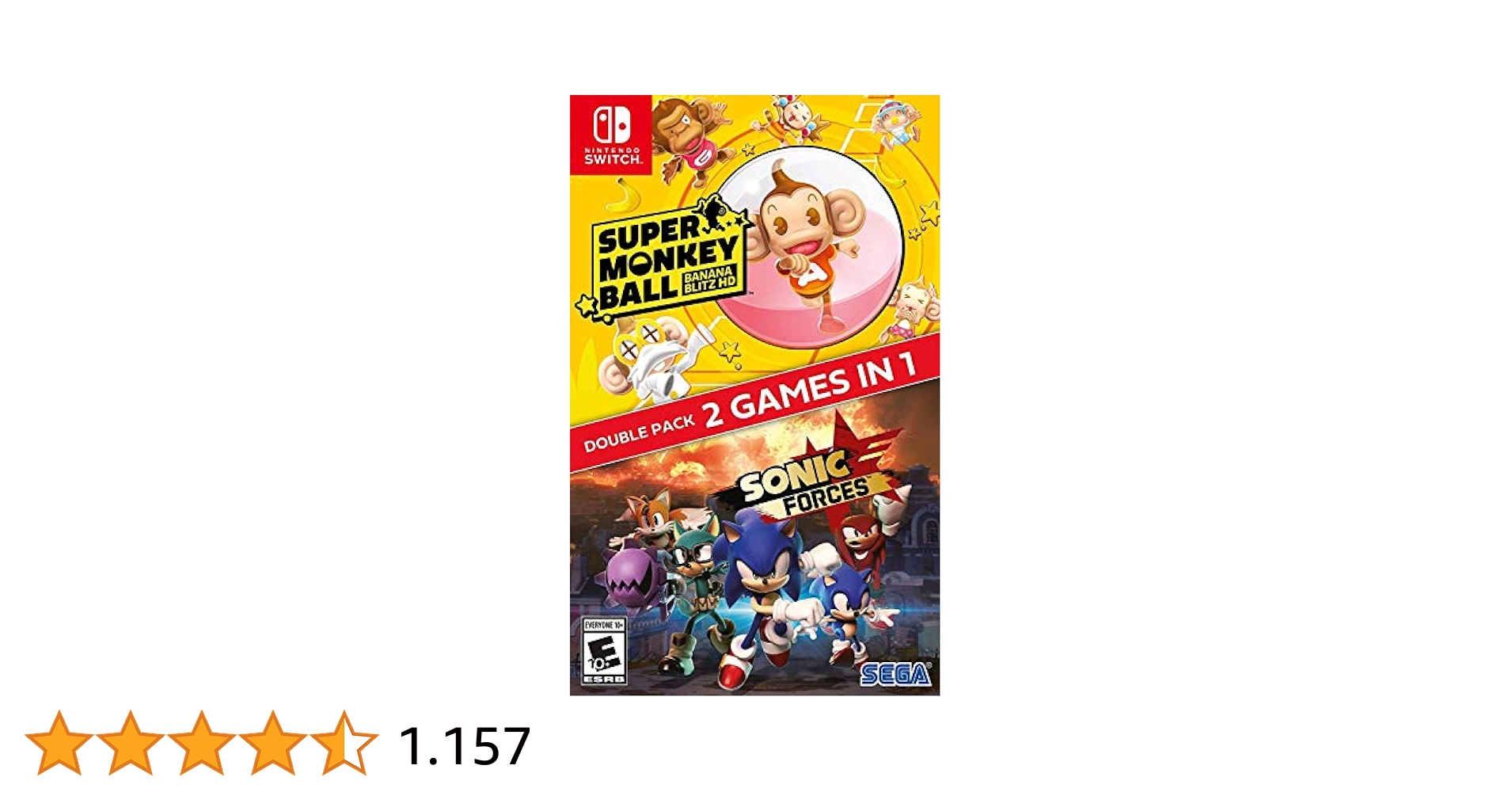 Sonic Forces + Super Monkey Ball: Banana Blitz HD Double Pack - Nintendo Switch